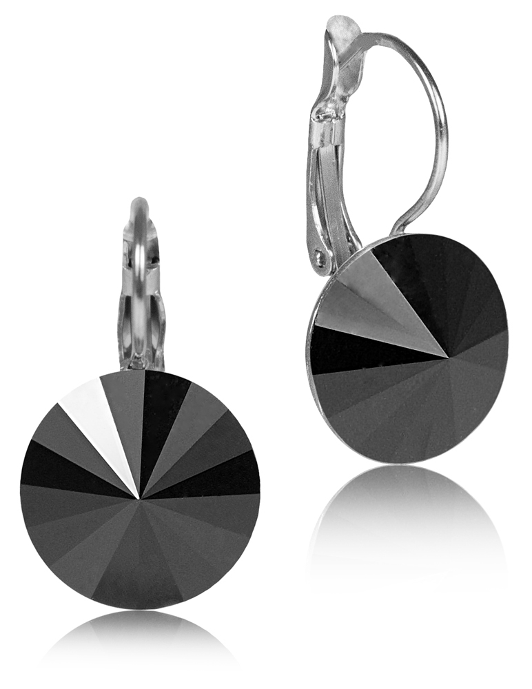 LUISIA Ohrringe Rivoli mit Kristallen von Swarovski - 14 mm - Strass Ohrhänger
