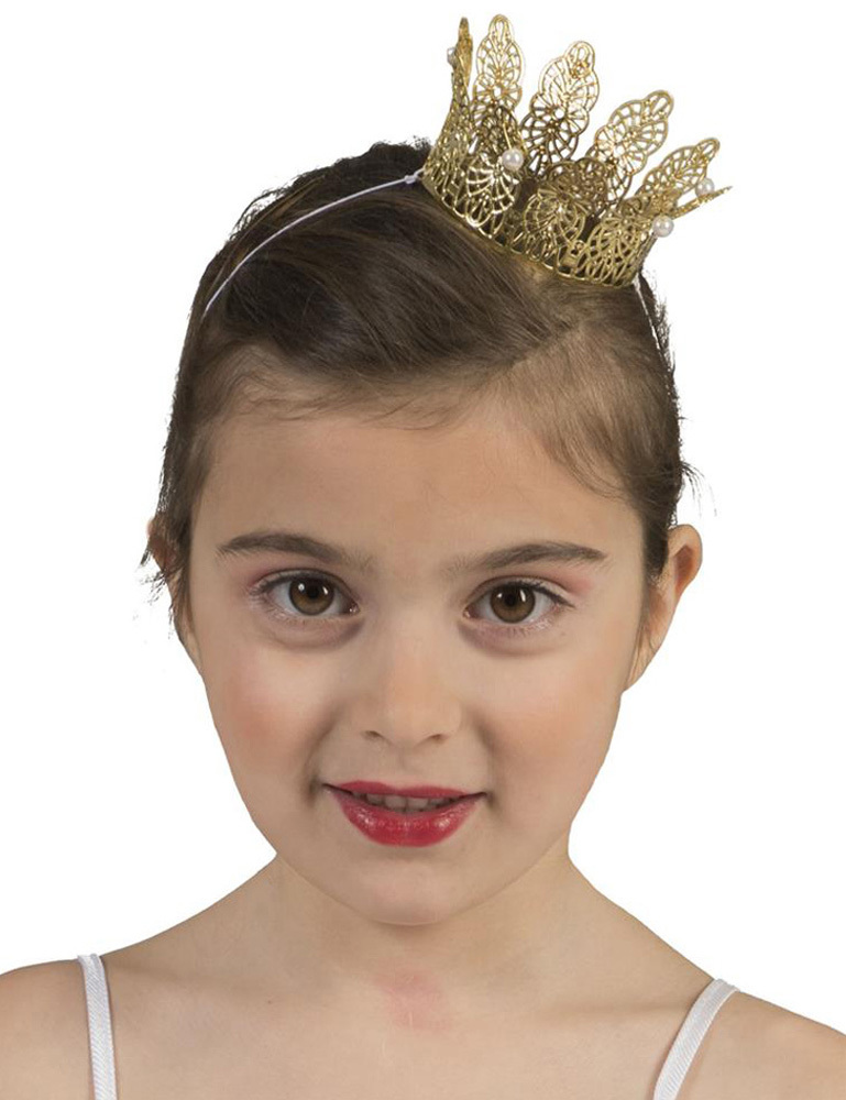 Corona de princesa dorada a elegir - Disfraz de cuento de hadas Reina Rey Rana - Imagen 16 de 19