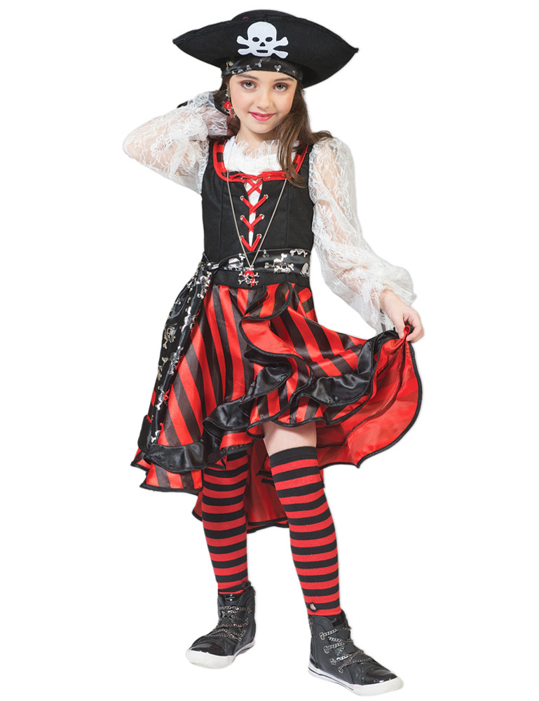 Disfraz de pirata "Peppina" para niña | Disfraz de pirata infantil - Imagen 12 de 19
