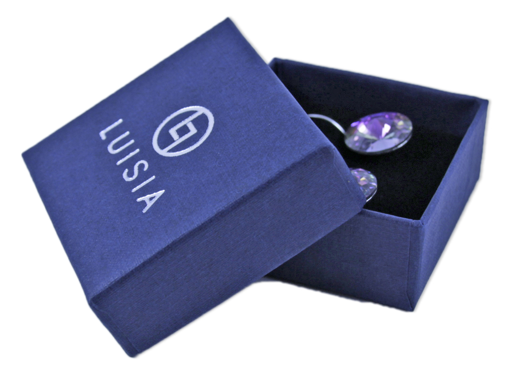 LUISIA Ohrringe Rivoli mit Kristallen von Swarovski - 14 mm - Strass Ohrhänger