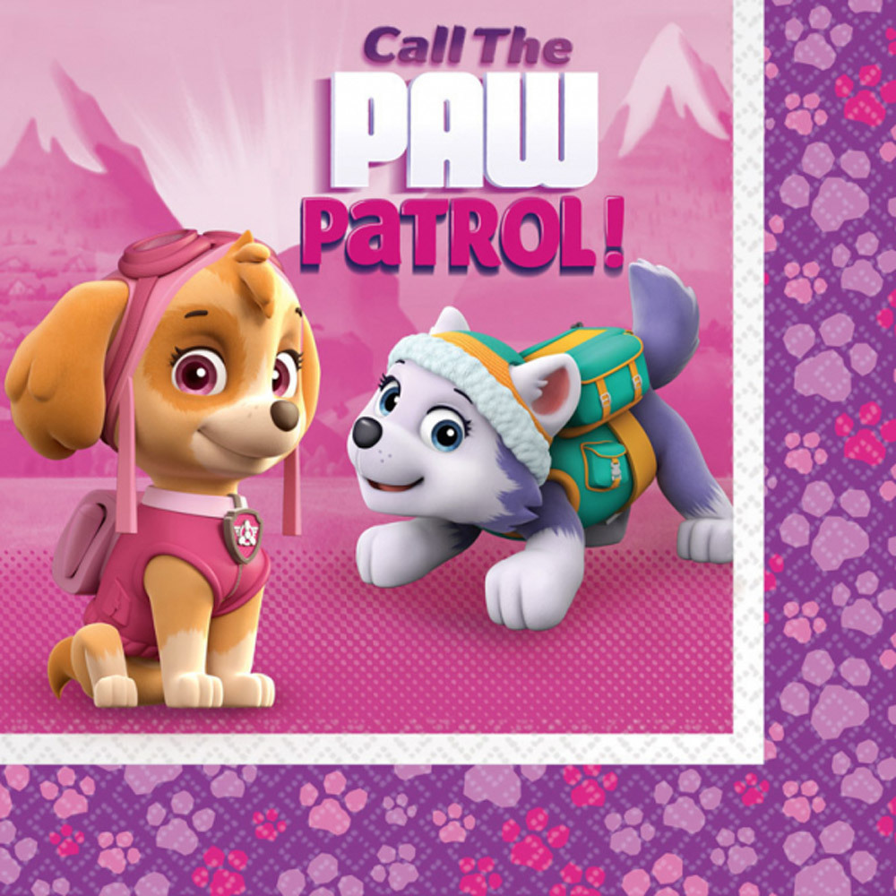 Amscan "Pink Paw Patrol" - Vajilla de fiesta de cumpleaños para niños - Imagen 10 de 16